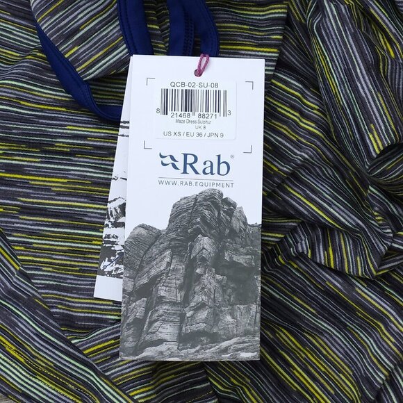 Rab Womens Maze Climbing Dress BNWT Size XS Sulpher Tank Top Dress Cross Back - Picture 7 of 11
